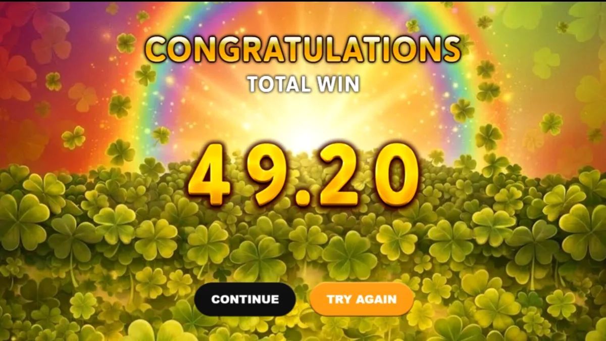 Interface do jogo de slot Potion Max 7s com tema irlandês e símbolos clássicos